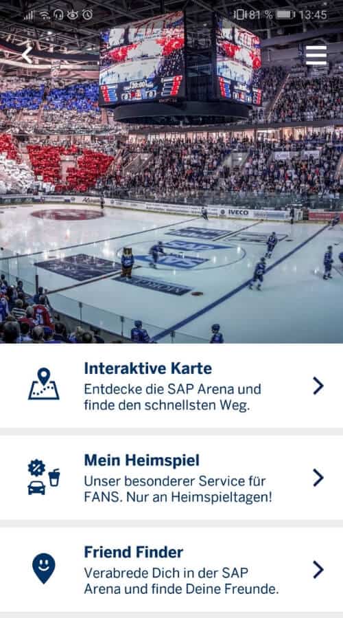 Adler Mannheim Fan App Screen