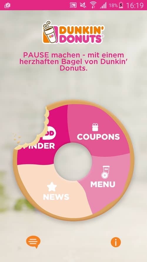 Dunkin Donuts Screen