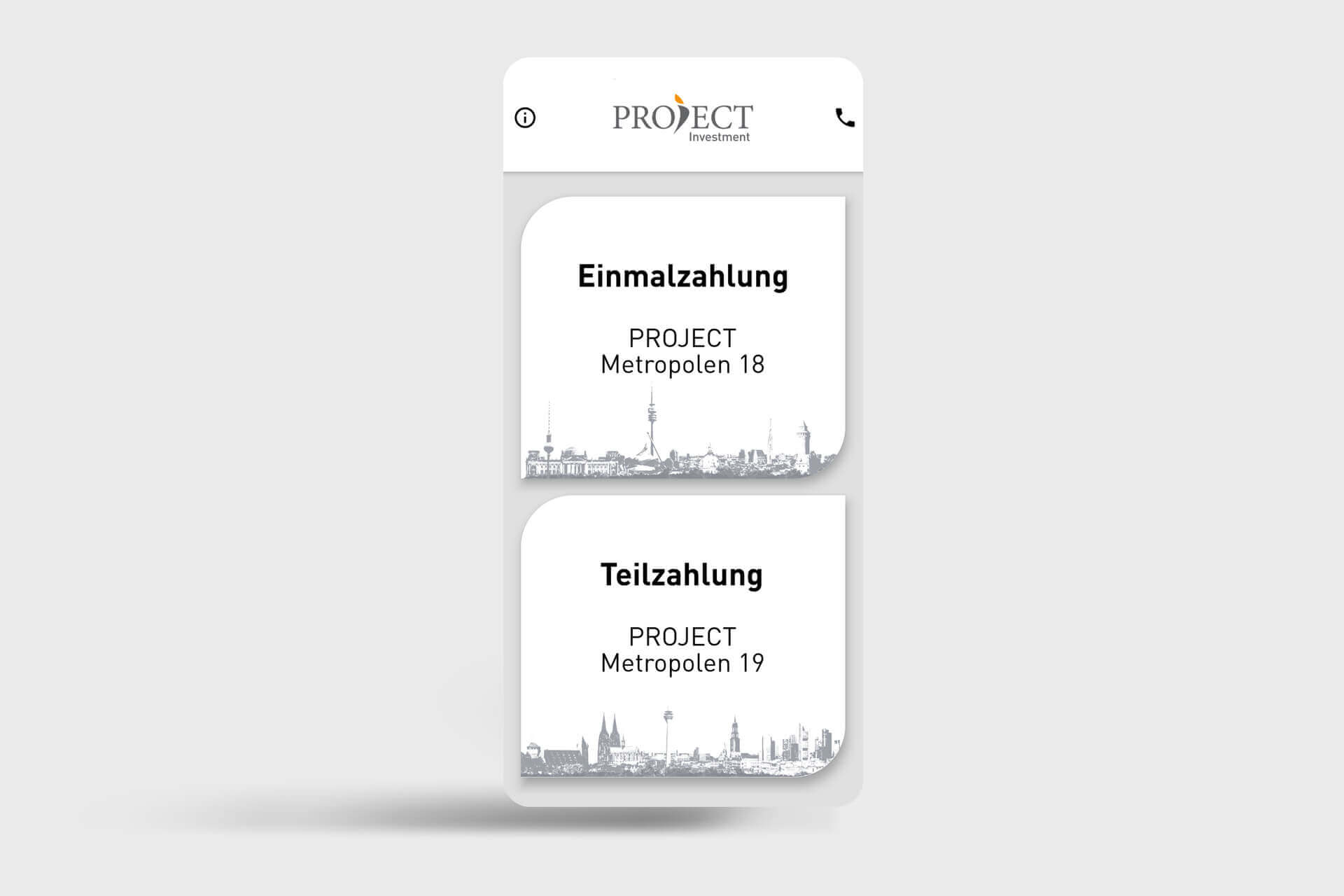 Appentwicklung Referenz Project Investment
