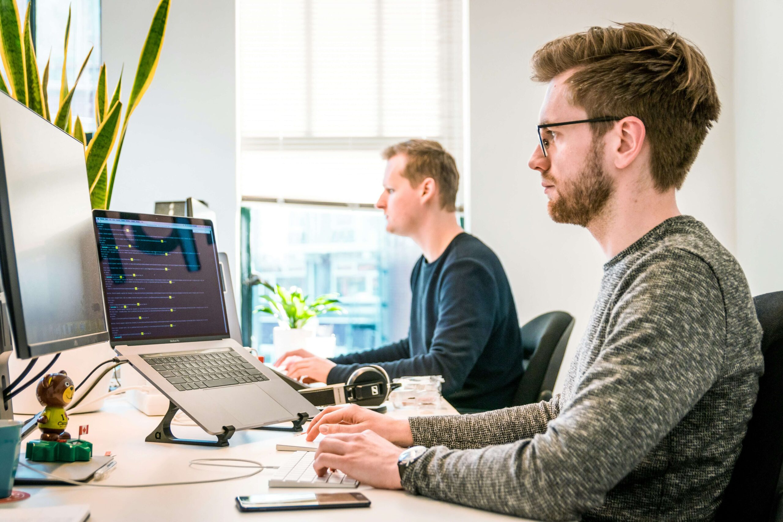 Softwareentwickler am PC